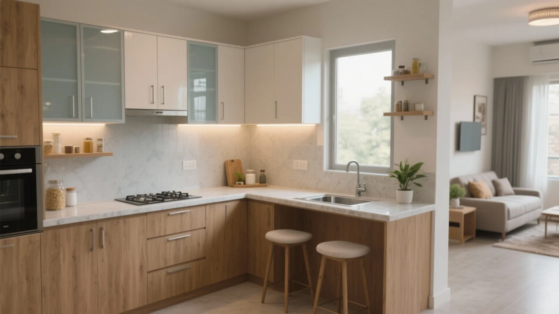 2 BHK Flat in Bavdhan: 5 Small-Kitchen Design Ideas: Real-world tips from a senior interior designer to maximize a 2 BHK in Bavdhan