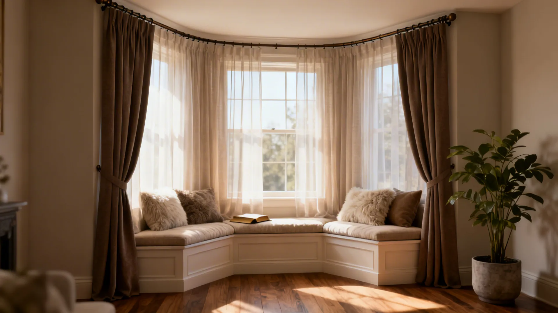 5 Bay Window Curtain Ideas for Living Rooms