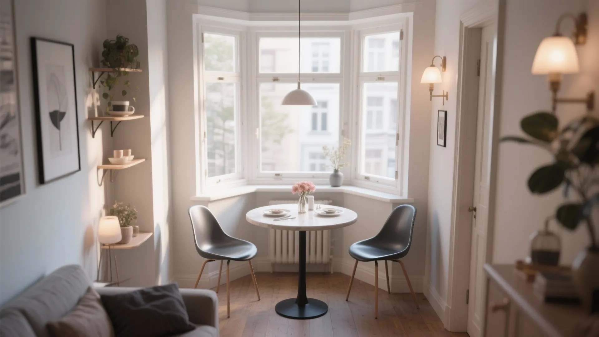 9. Use a Bay as a Mini Dining Nook