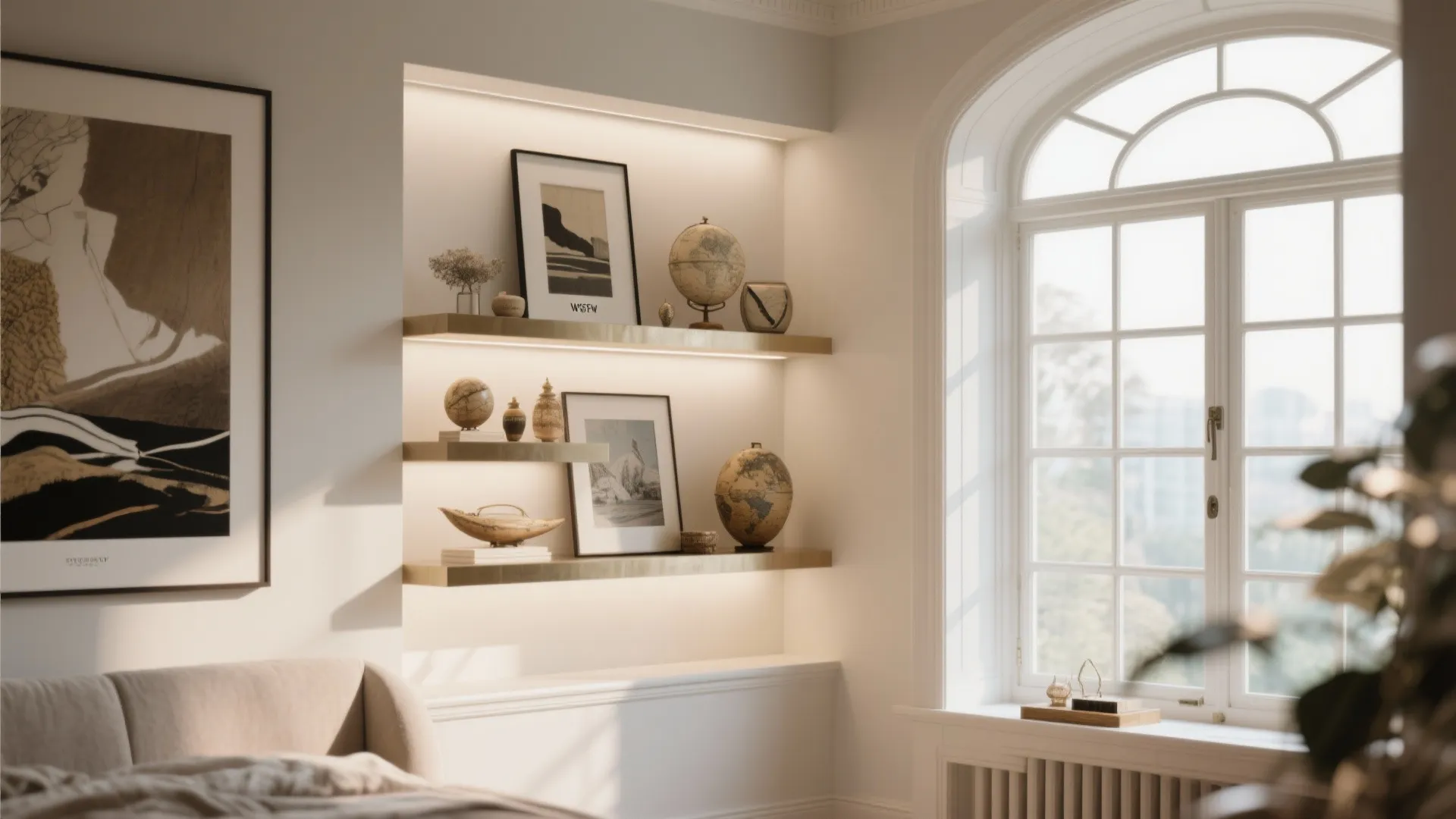 7. Display Shelves for Art or Collectibles