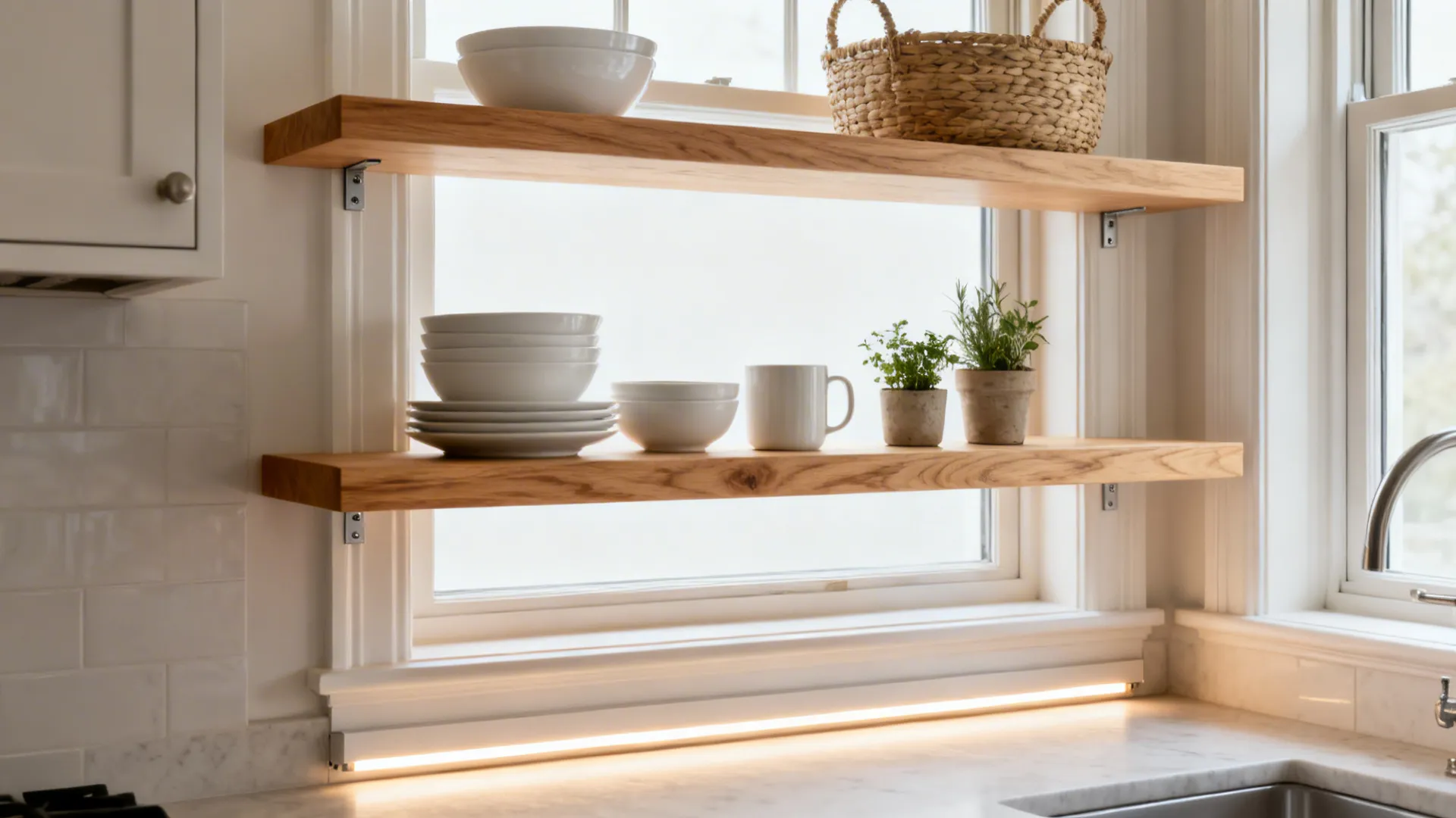 Floating Shelves Across the Bay (Light, Airy Storage)