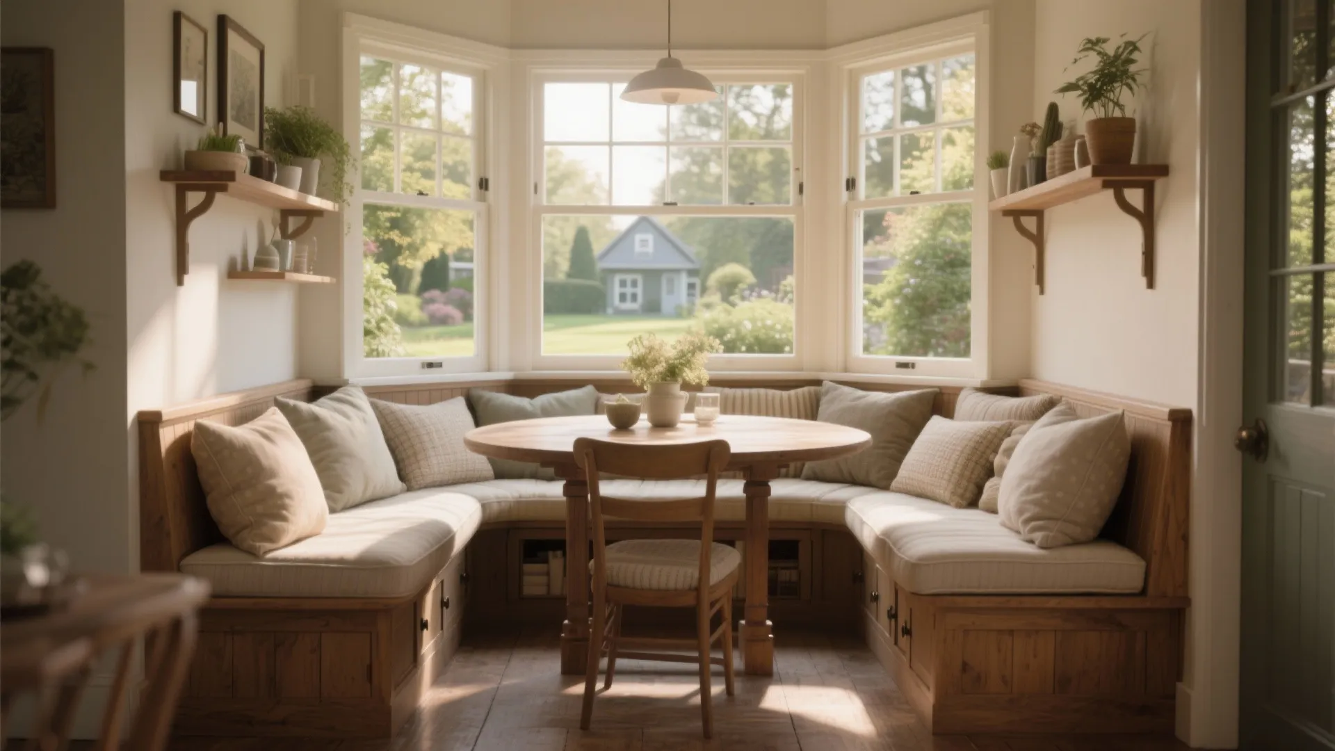 2. Bay and Garden Windows to Create a Cozy Dining Nook