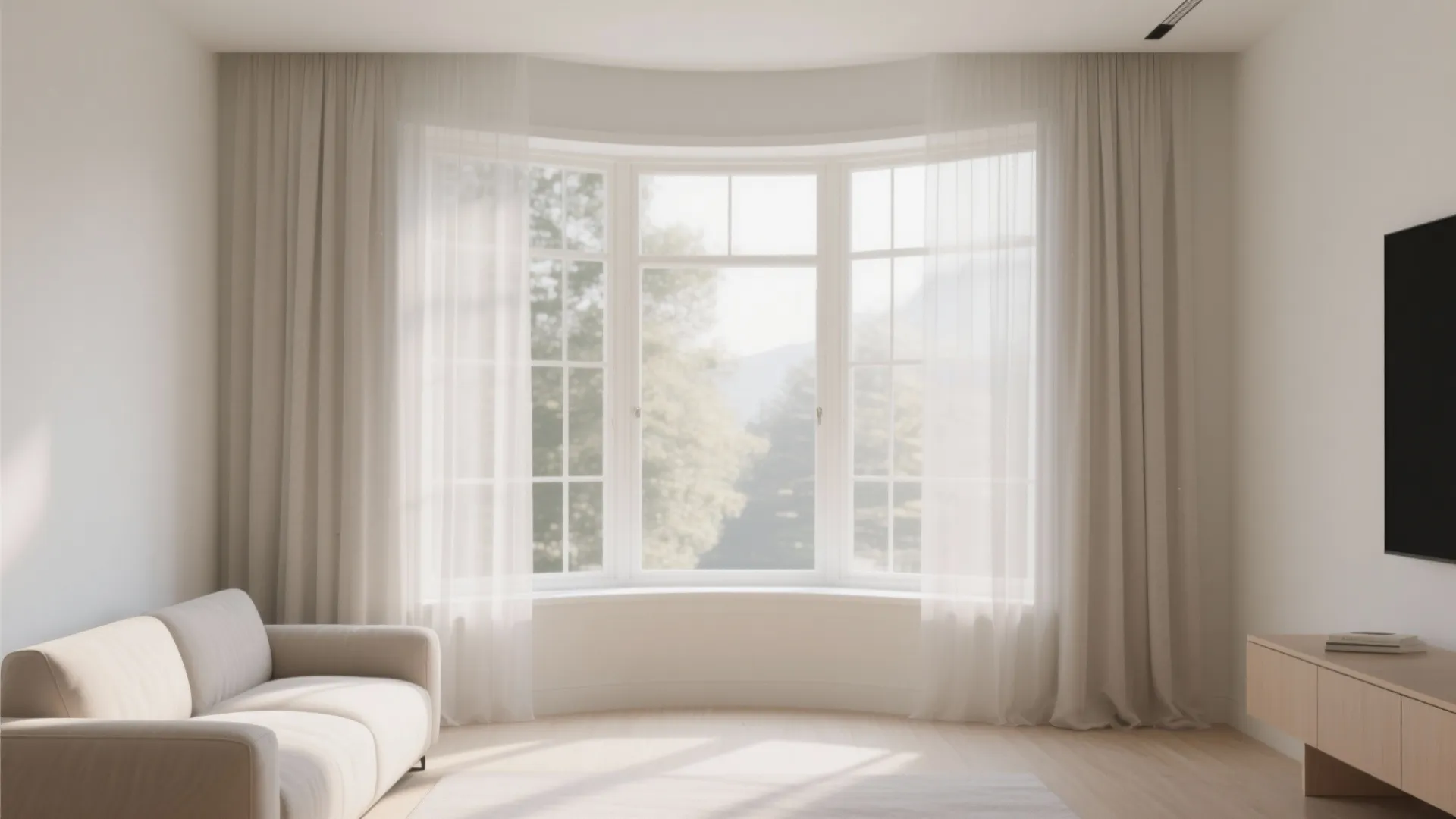 Modern Minimalist Curtain Framing