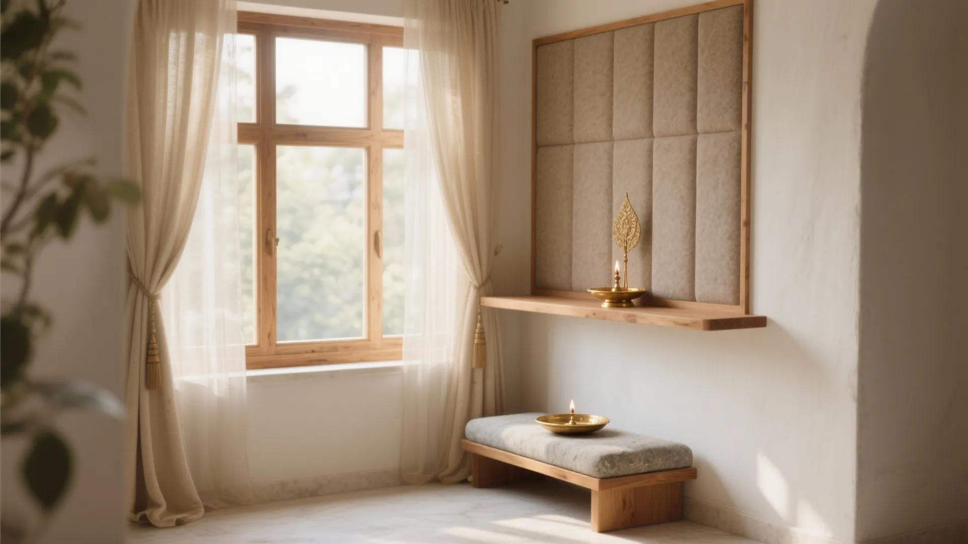 Bay-Window Altar with Daylight and Acoustic Softening