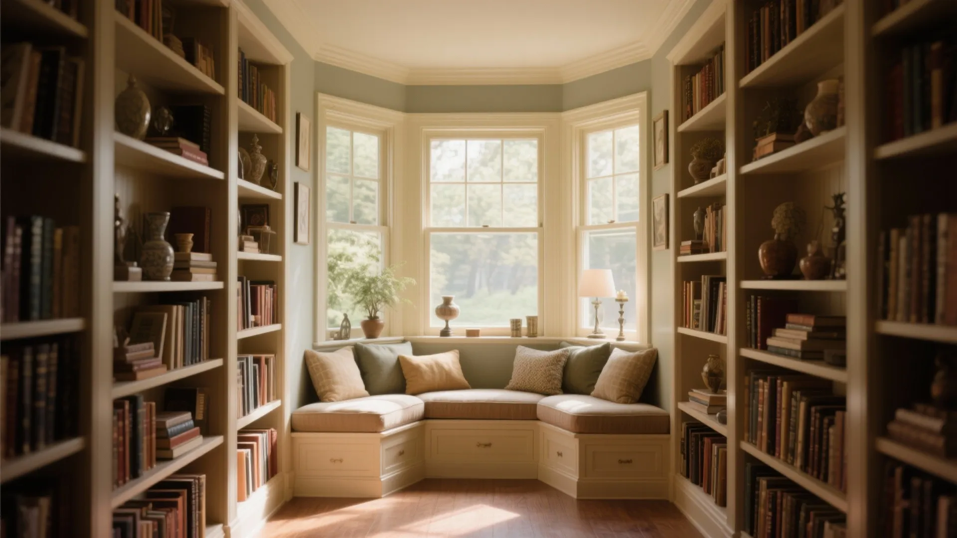 6. Built-in Bookcases Along the Sides