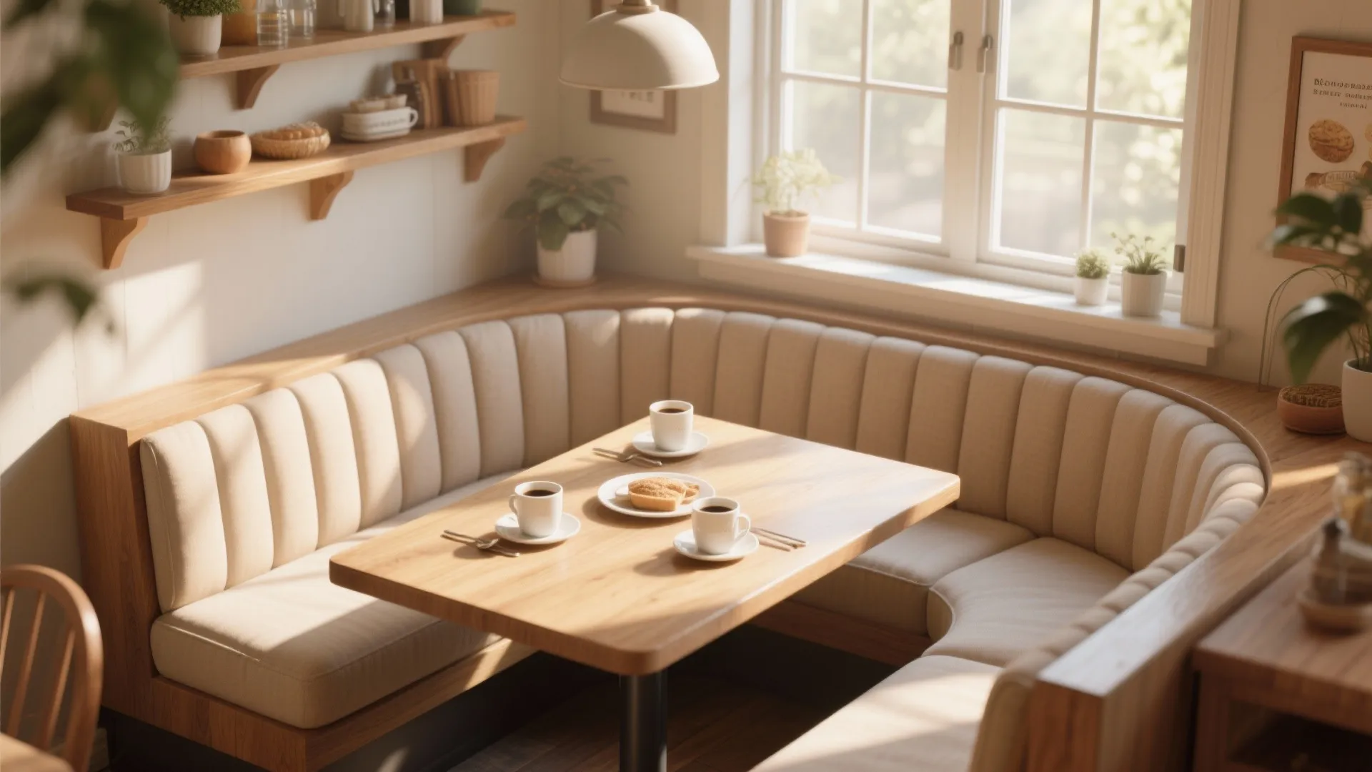 8. Breakfast-style Built-in Booth