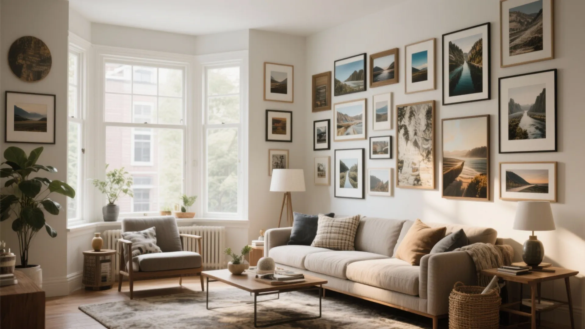 2. Gallery Wall Around the Bay Frame