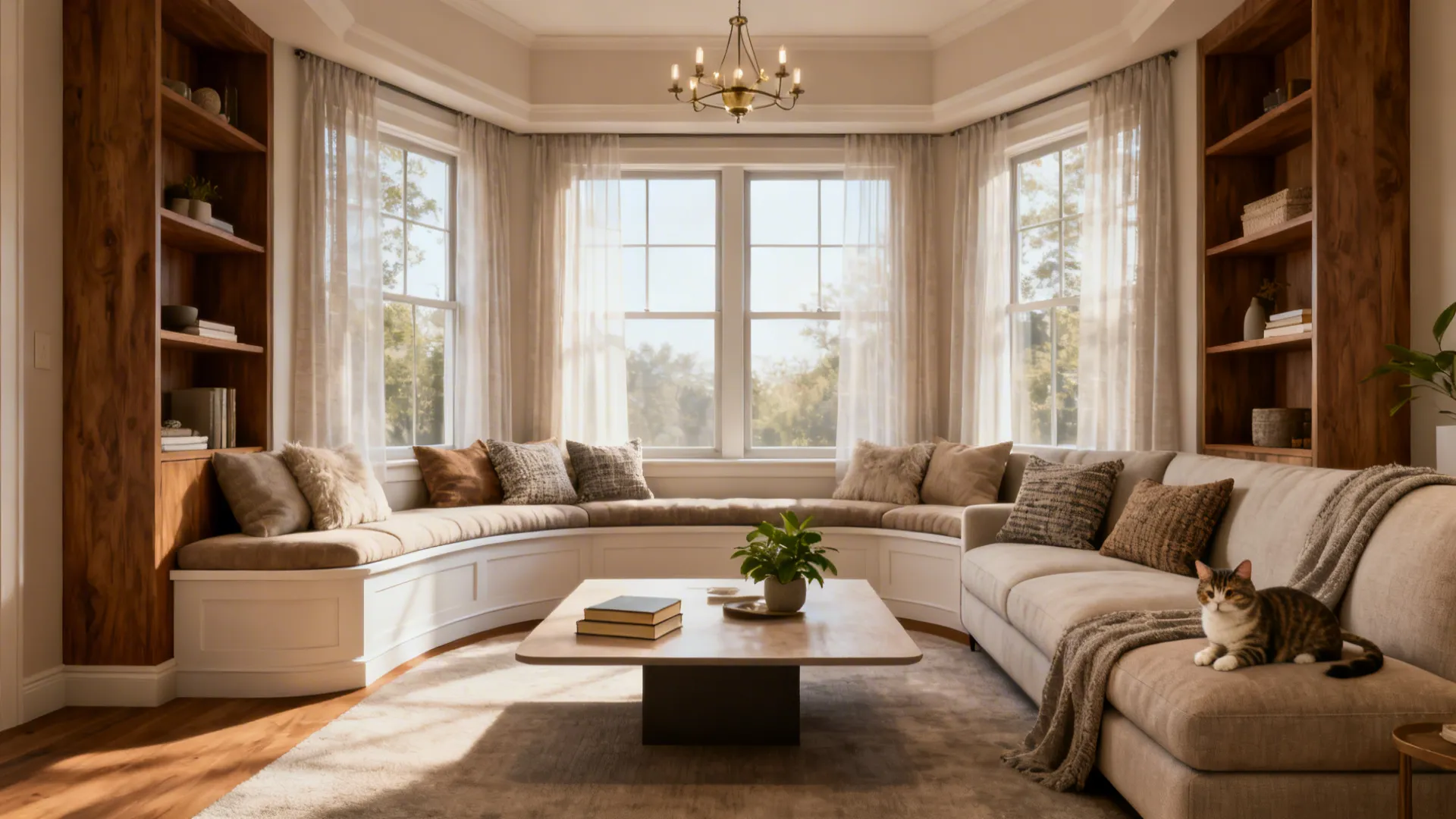 Cozy Living Room Ideas for Bay Windows