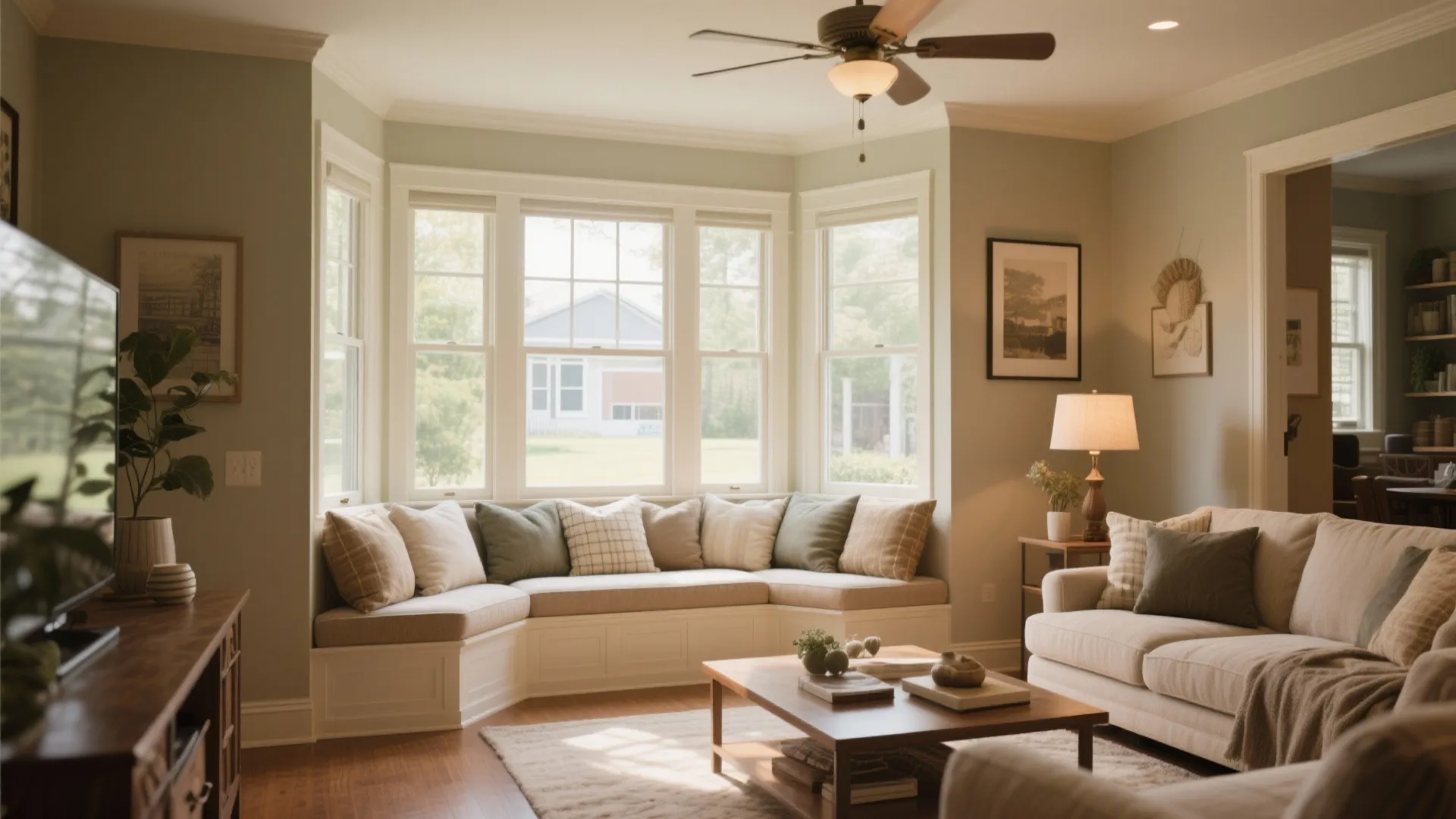 Bay windows as a seating nook