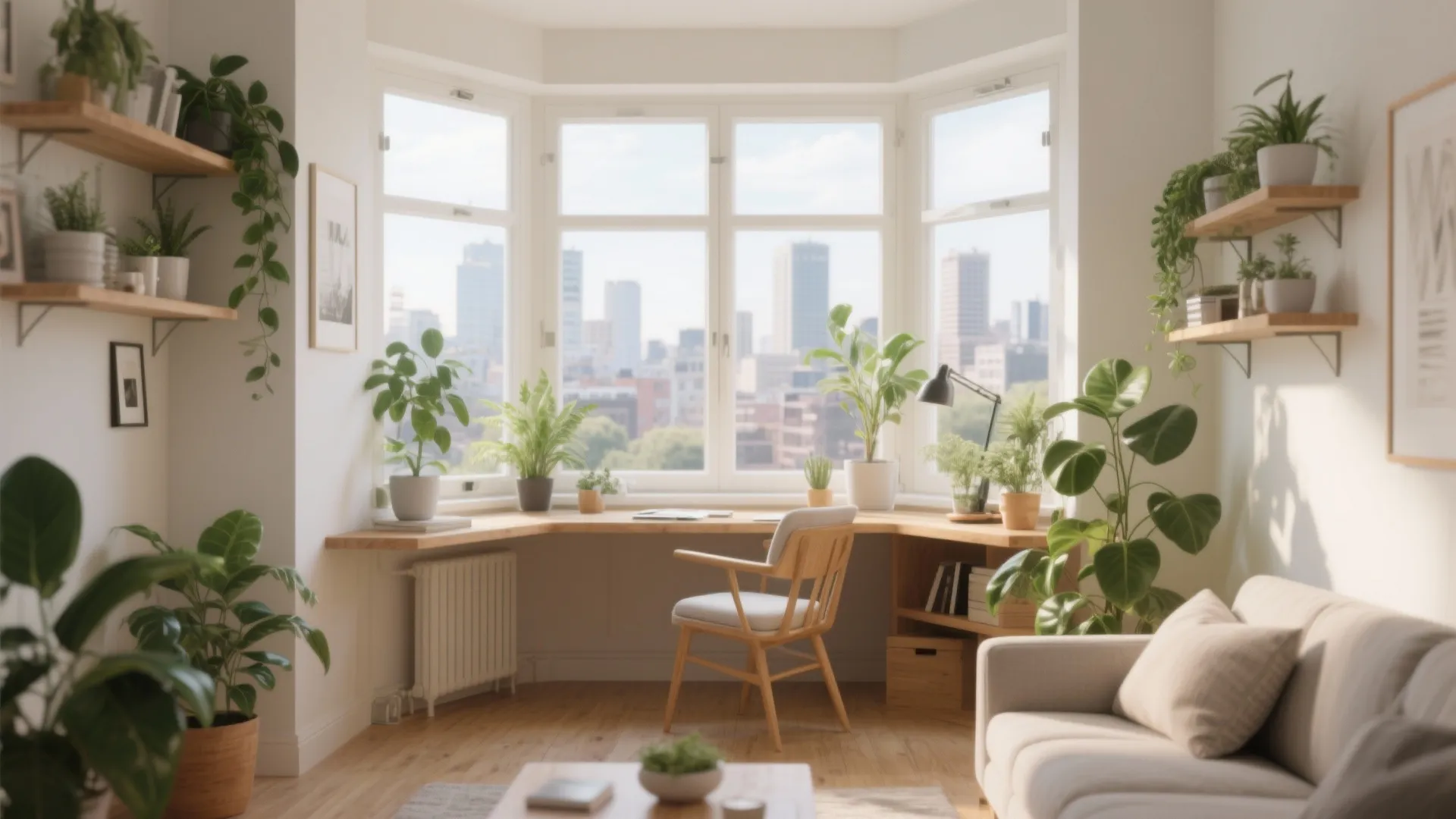Corner Desk in a Bay Window