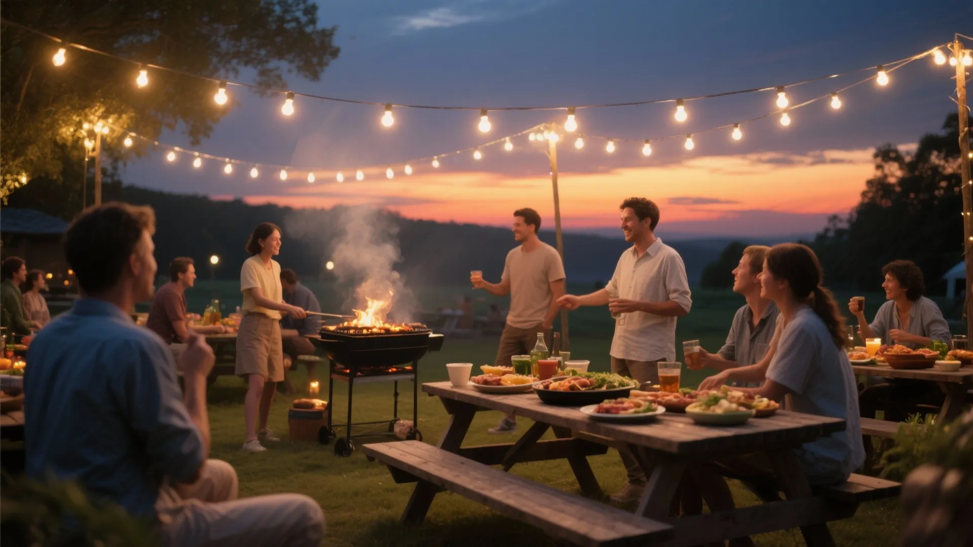 8. BBQ Night Under the Lights