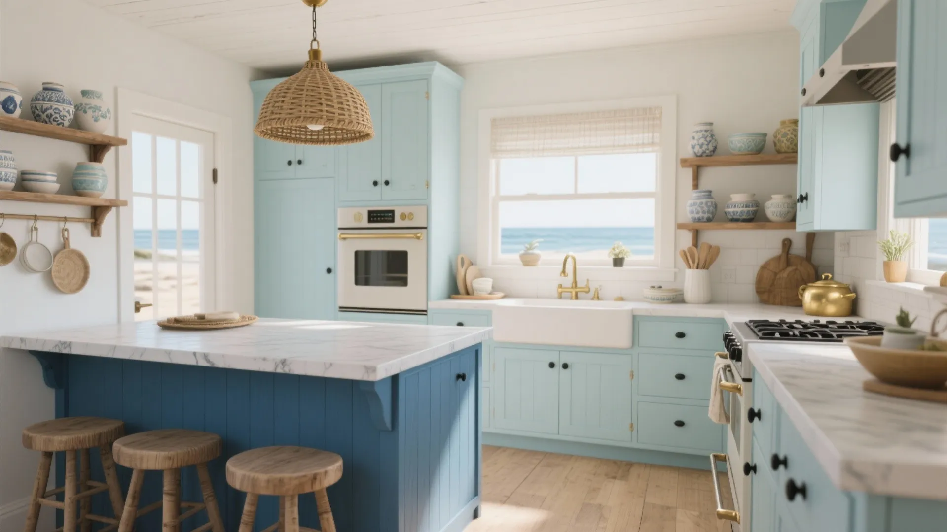 Beachy Kitchen Ideas: 5 Coastal Inspirations: Breezy, small-kitchen tips I’ve learned from real projects