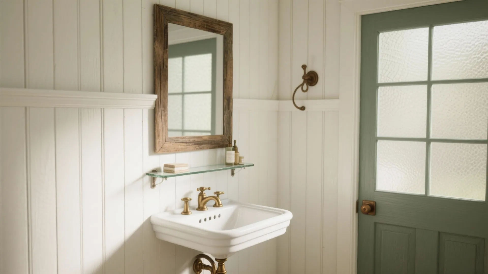 Framed Mirrors, Beadboard, and Curated Salvage