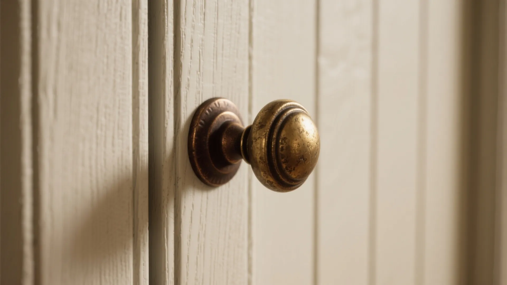 4. Subtle antiqued hardware and beadboard details