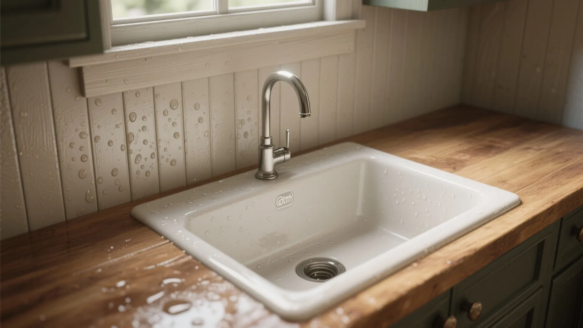 4. Beadboard Backsplash Behind Sinks and Counters