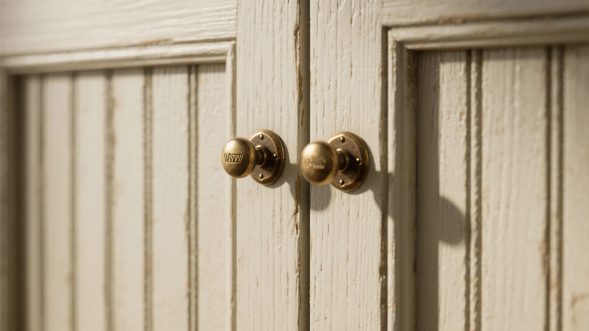 4. Beadboard panels and vintage hardware