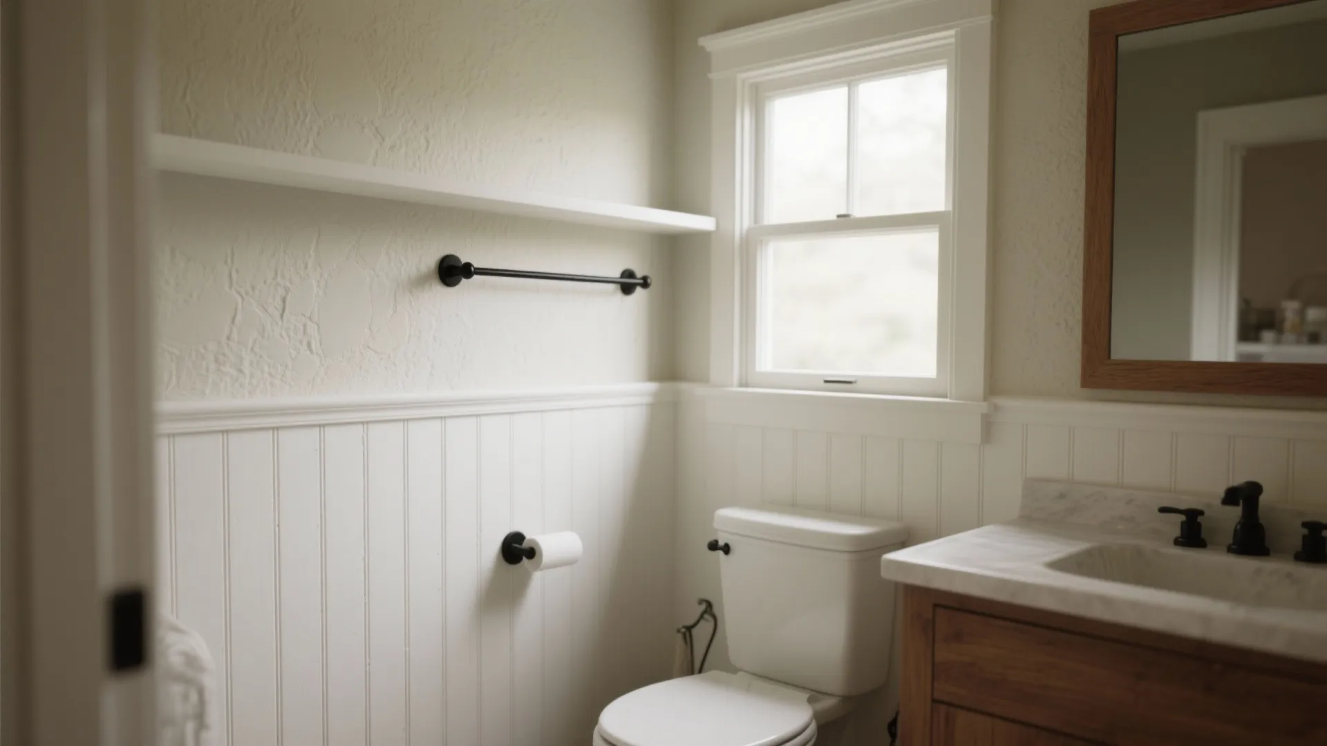 1. Classic Beadboard Wainscoting
