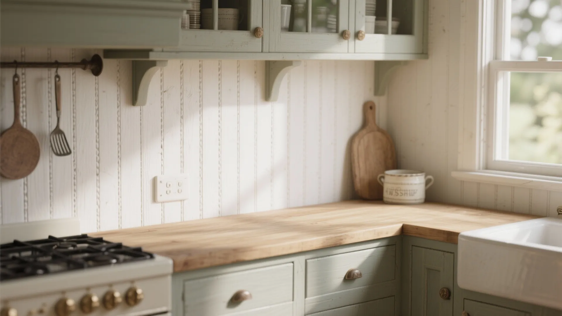 6. Wooden Beadboard Walls