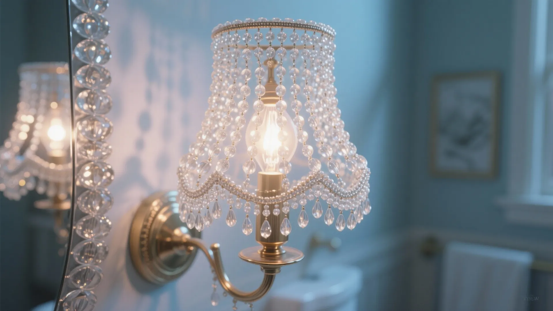 5. Beaded Shade Vanity Lights