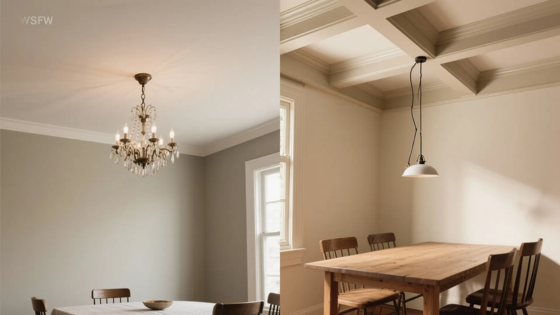 Coffered or Faux-Beam Frames in Small Rooms