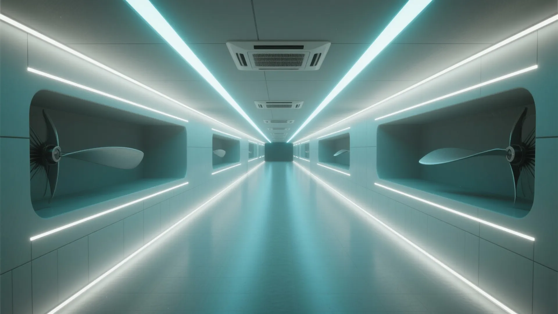 Symmetric Beams with Fan Pockets