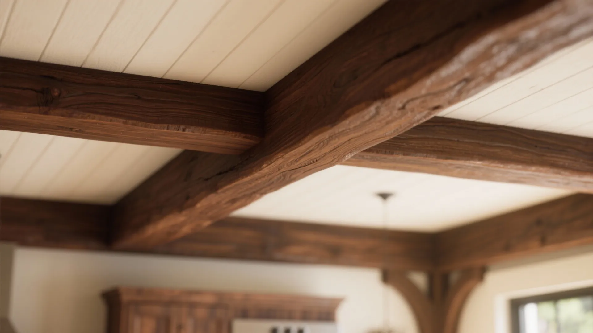2. Highlight the Beams with Contrasting Finishes