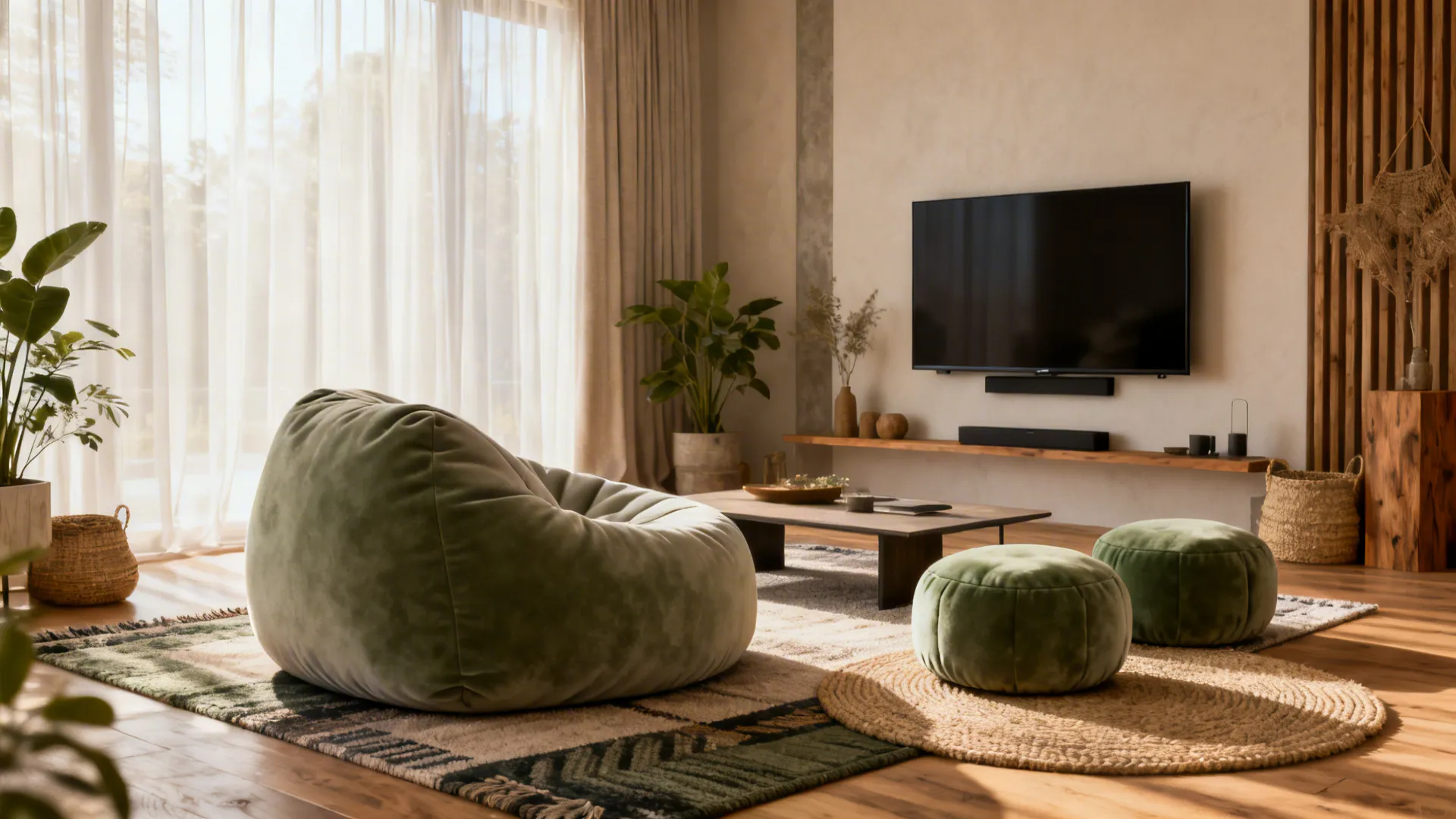 Cozy Living Room Ideas with 5 Bean Bag Layouts