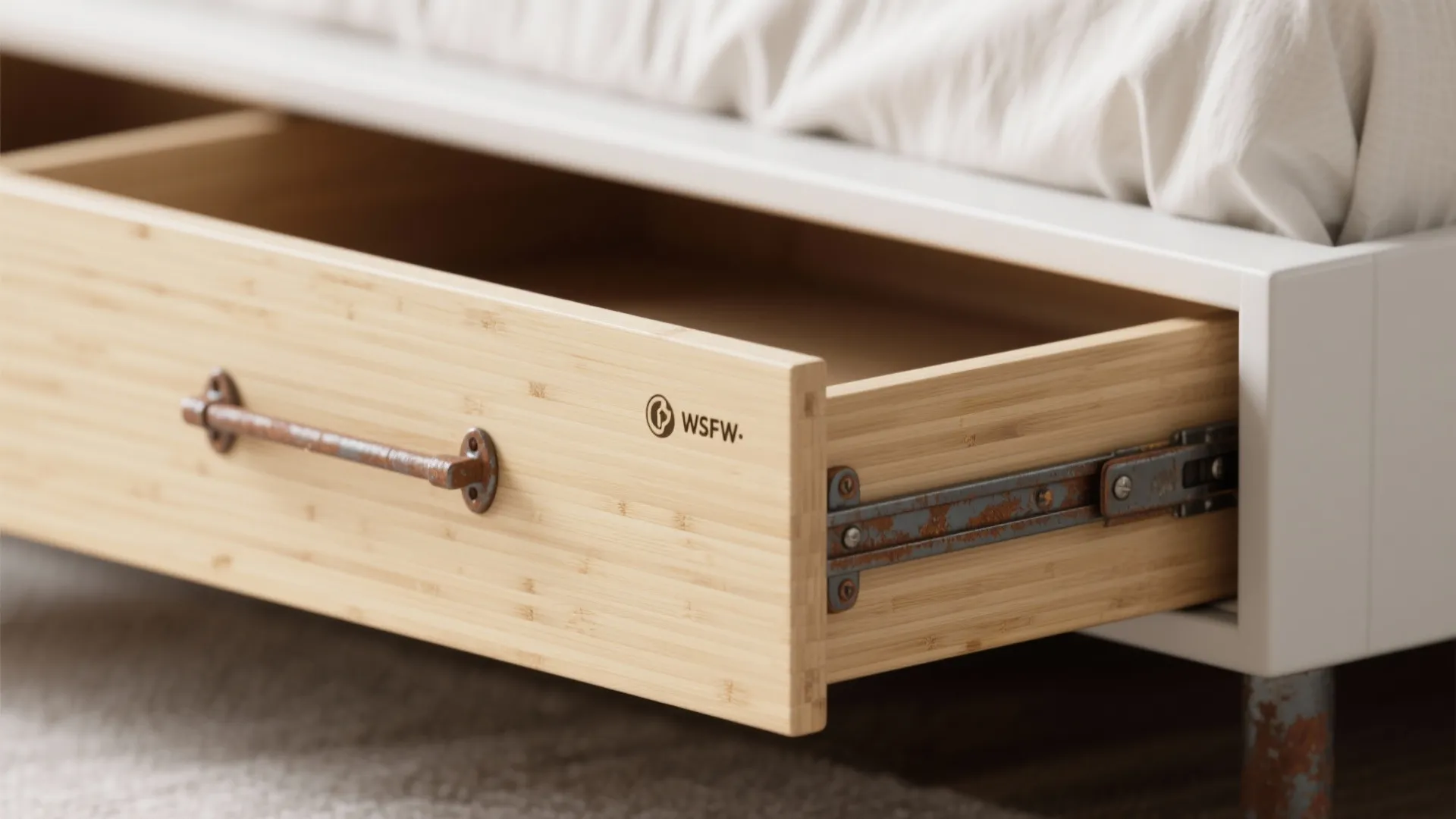 Built-in storage in walls and furniture bases