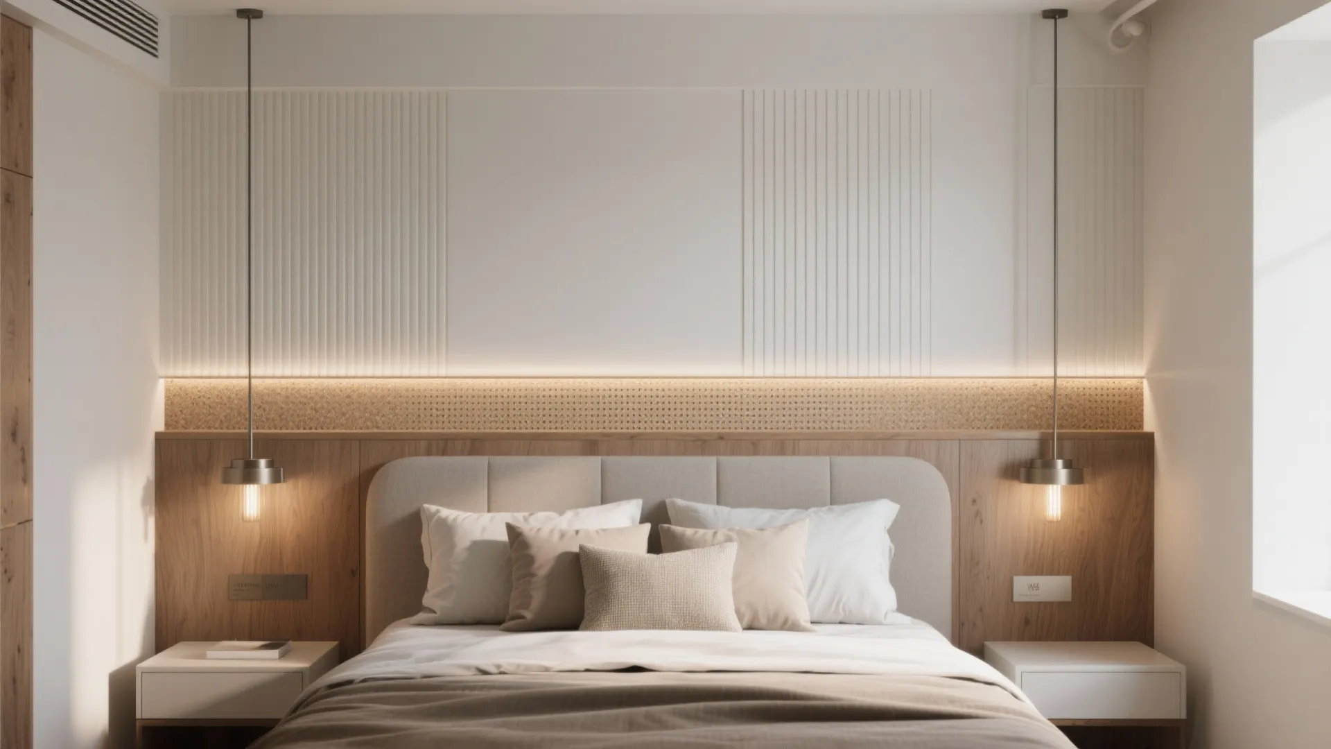 Bedroom Headboard Breast Wall with Lighting