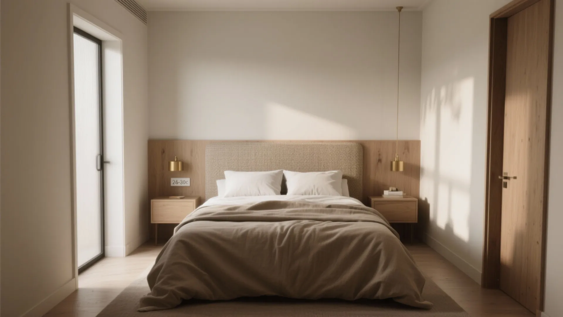 1. Make the bed the clear focal point (but don’t block the flow)