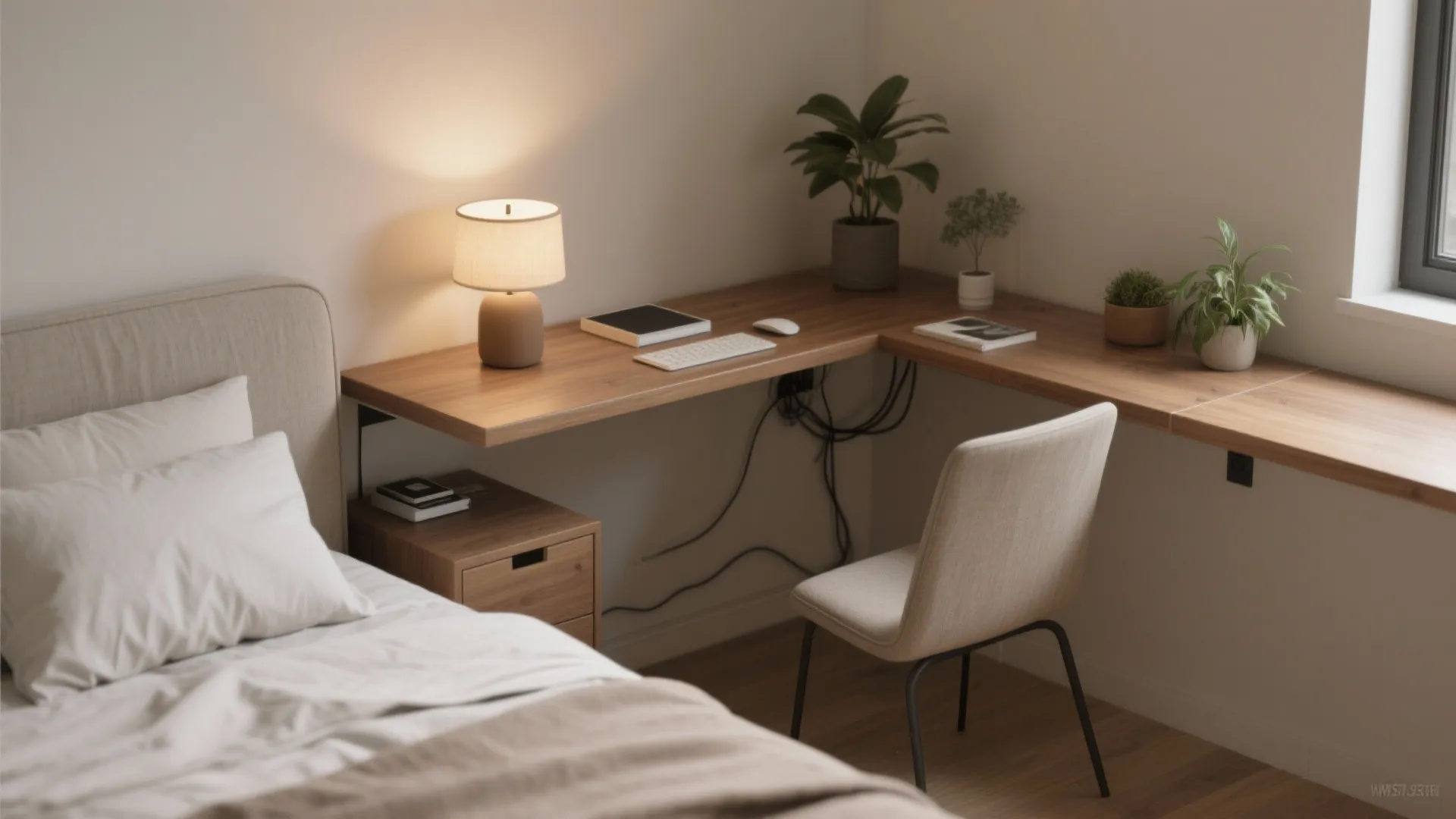 4. Use the bed foot as a functional gap