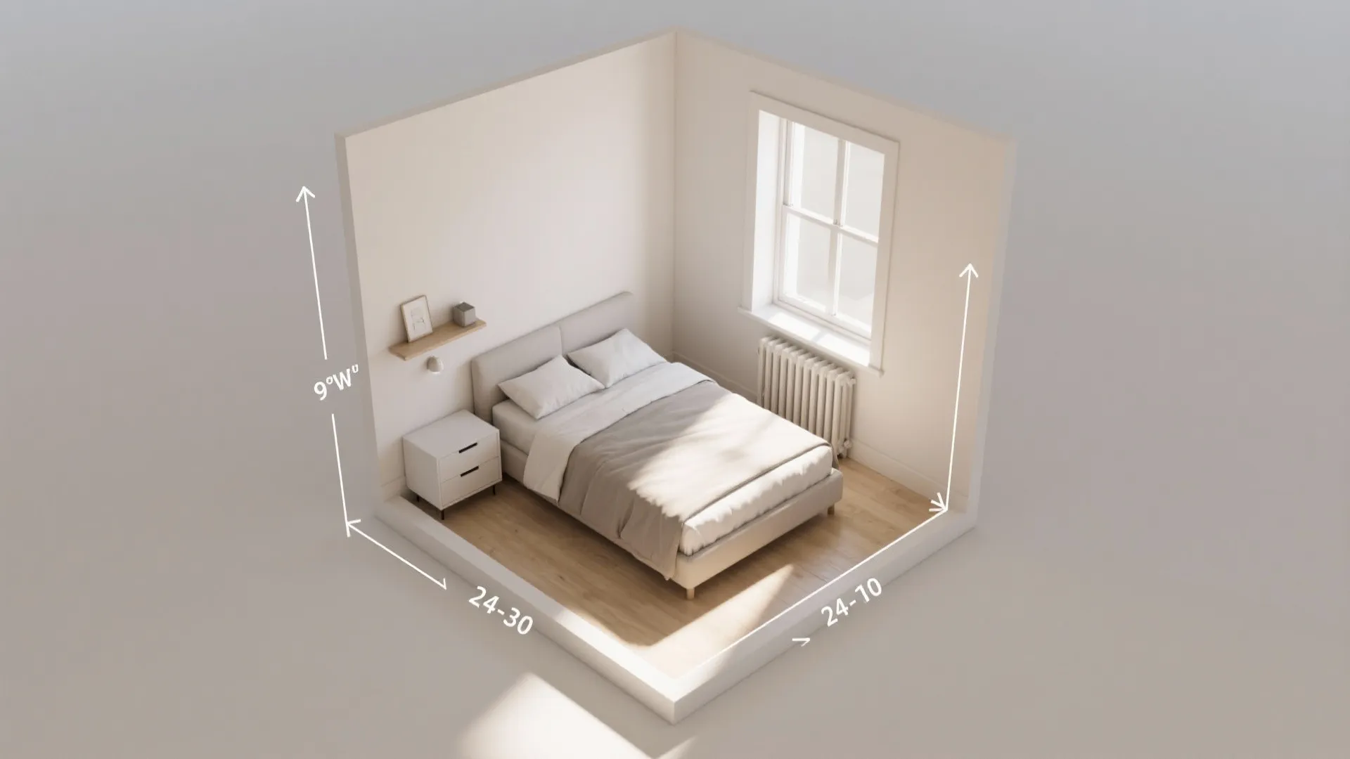 Bed placement that frees floor space