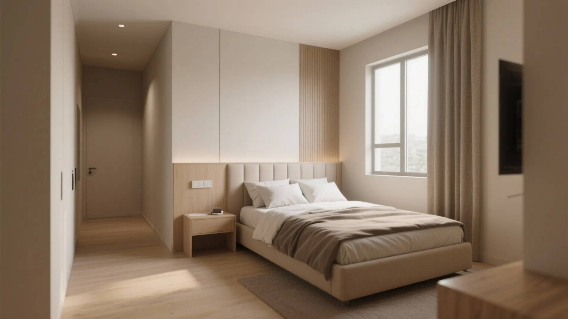 2. Bed Against the Long Wall