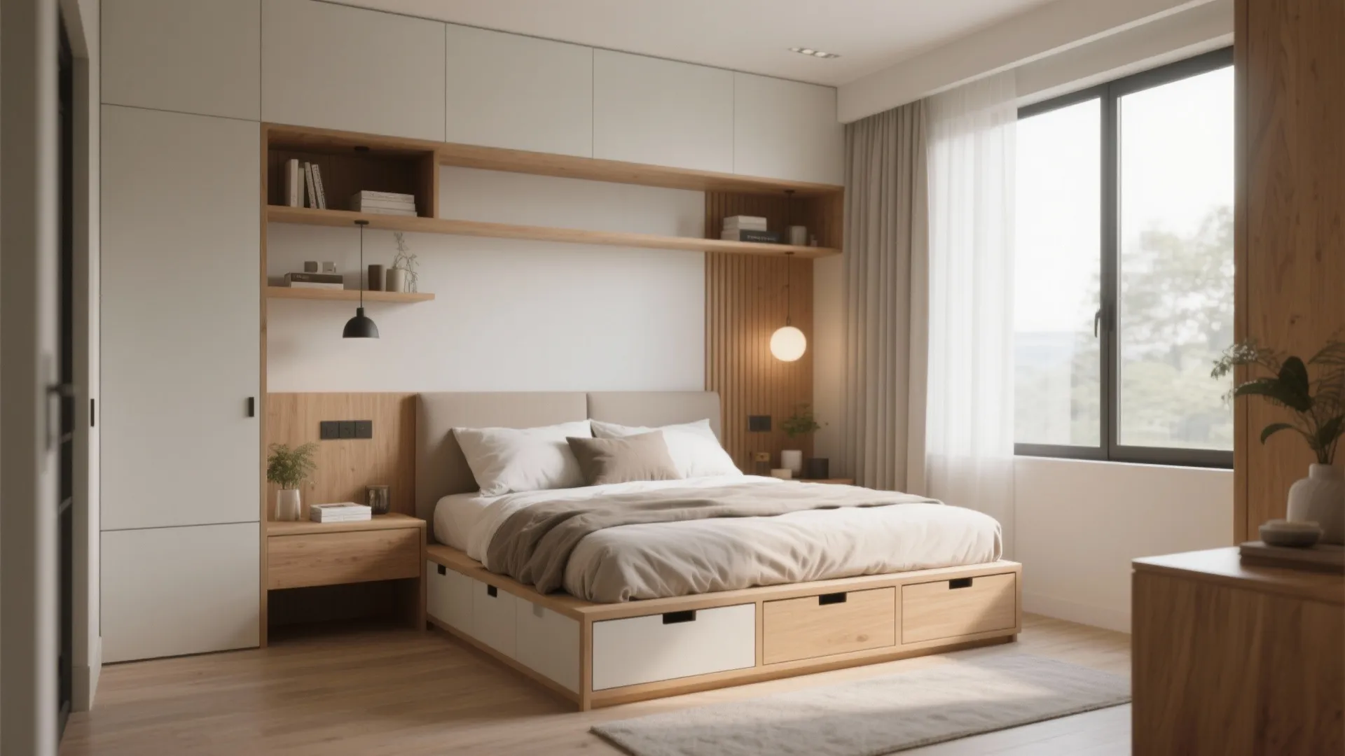 2. Multifunctional Bed with Storage