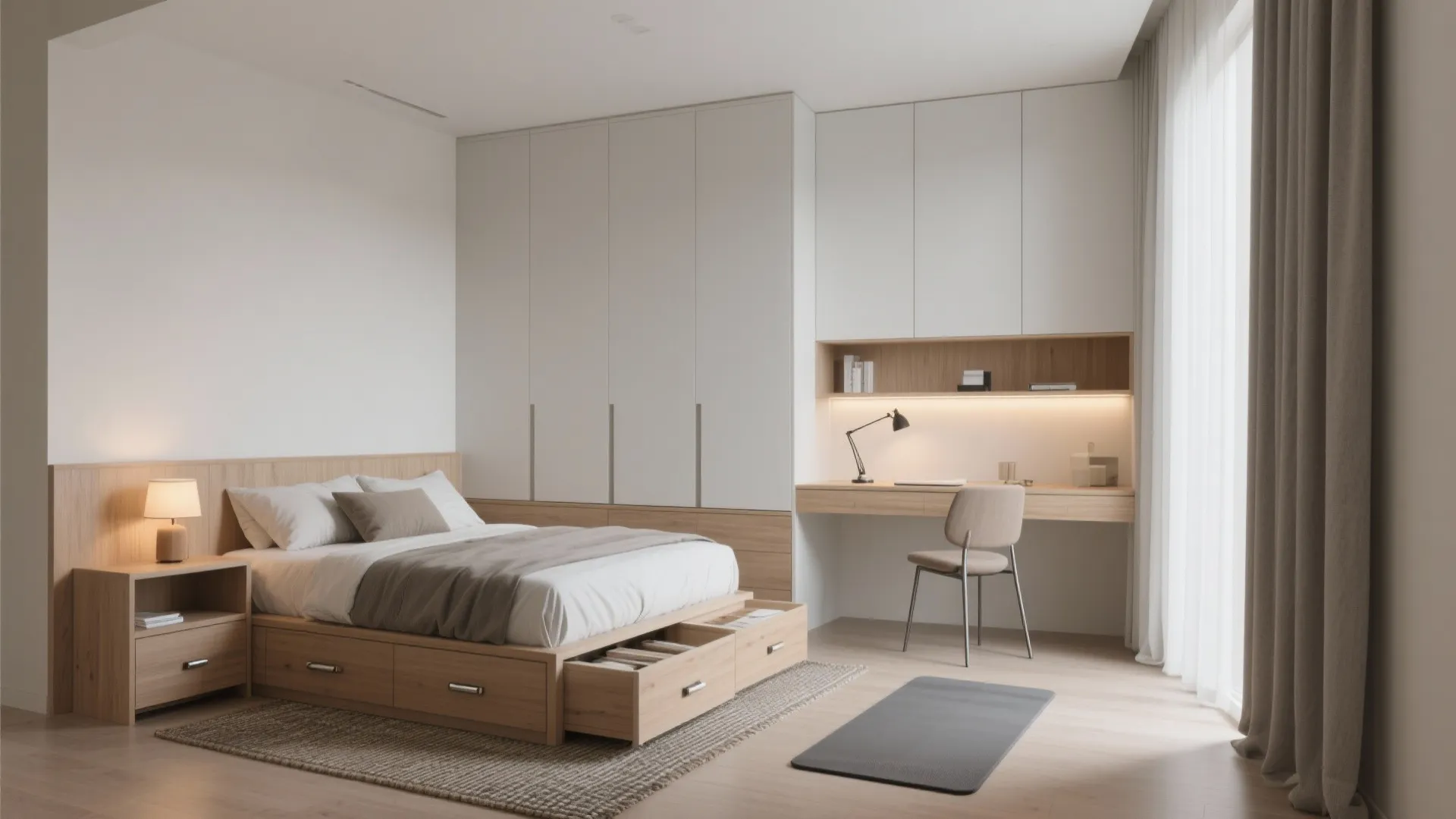 Bedrooms that Double Up: Storage and Study