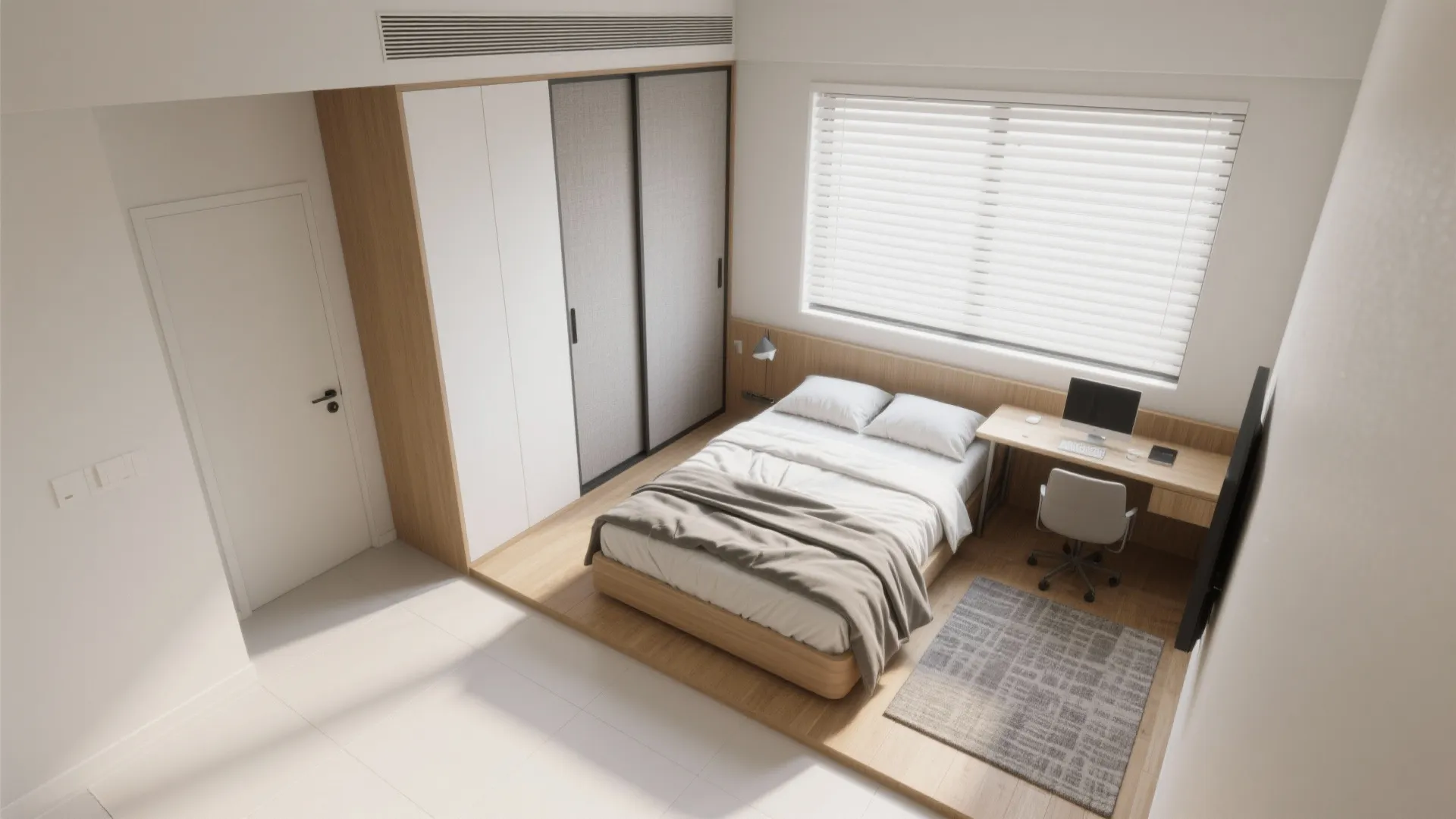 Flexible bedroom and home office that doesn’t feel crammed