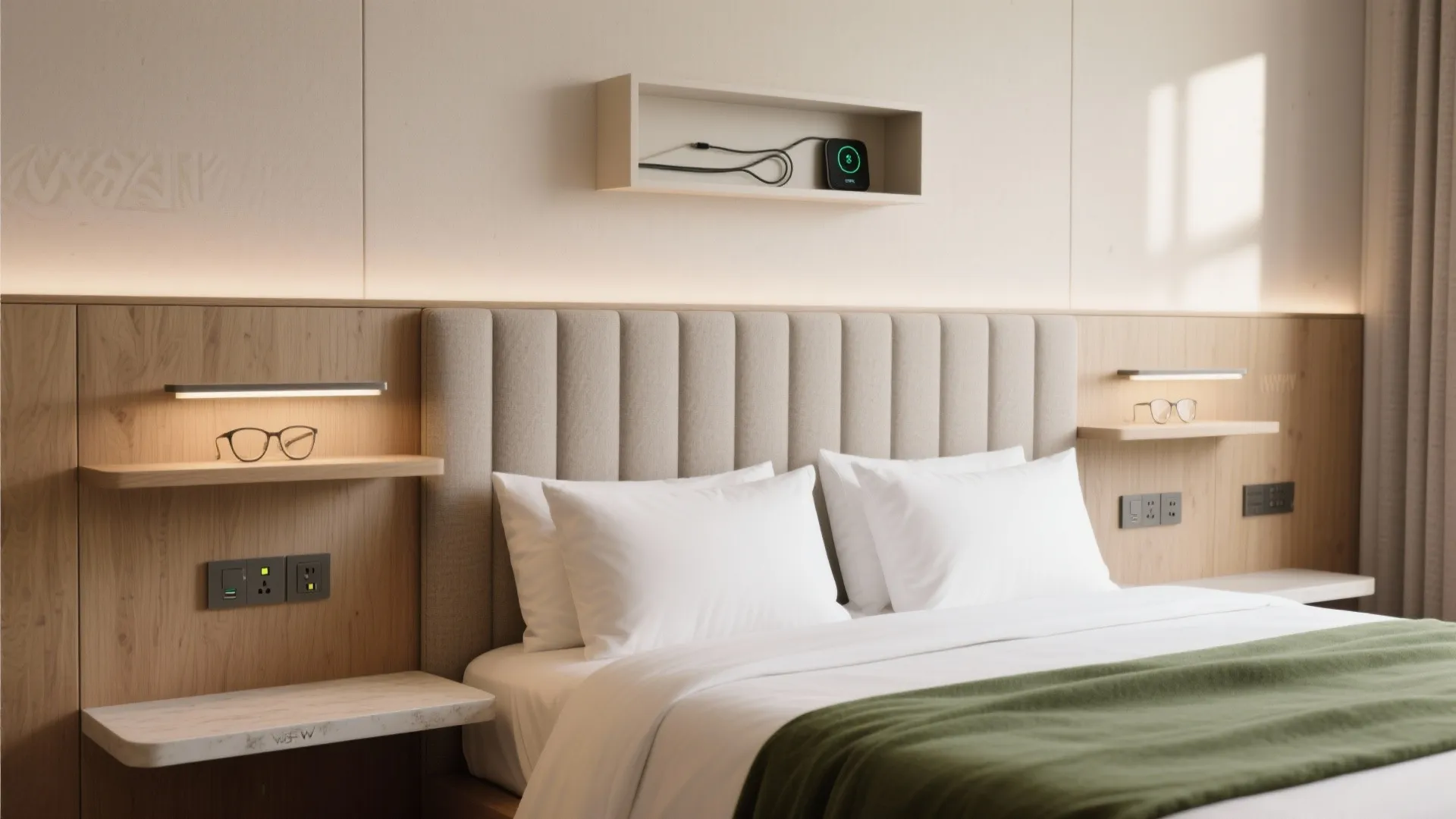 Idea 2: Bed wall that does the heavy lifting