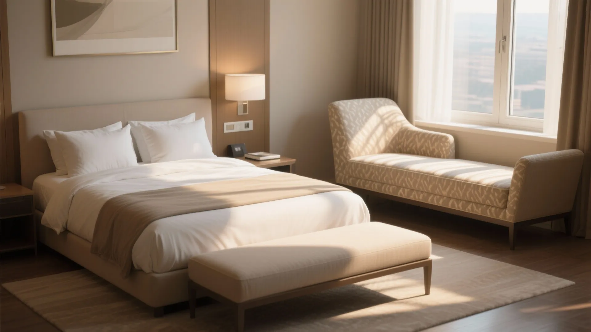 4. Multifunctional placement: at the foot of the bed or as a window seat