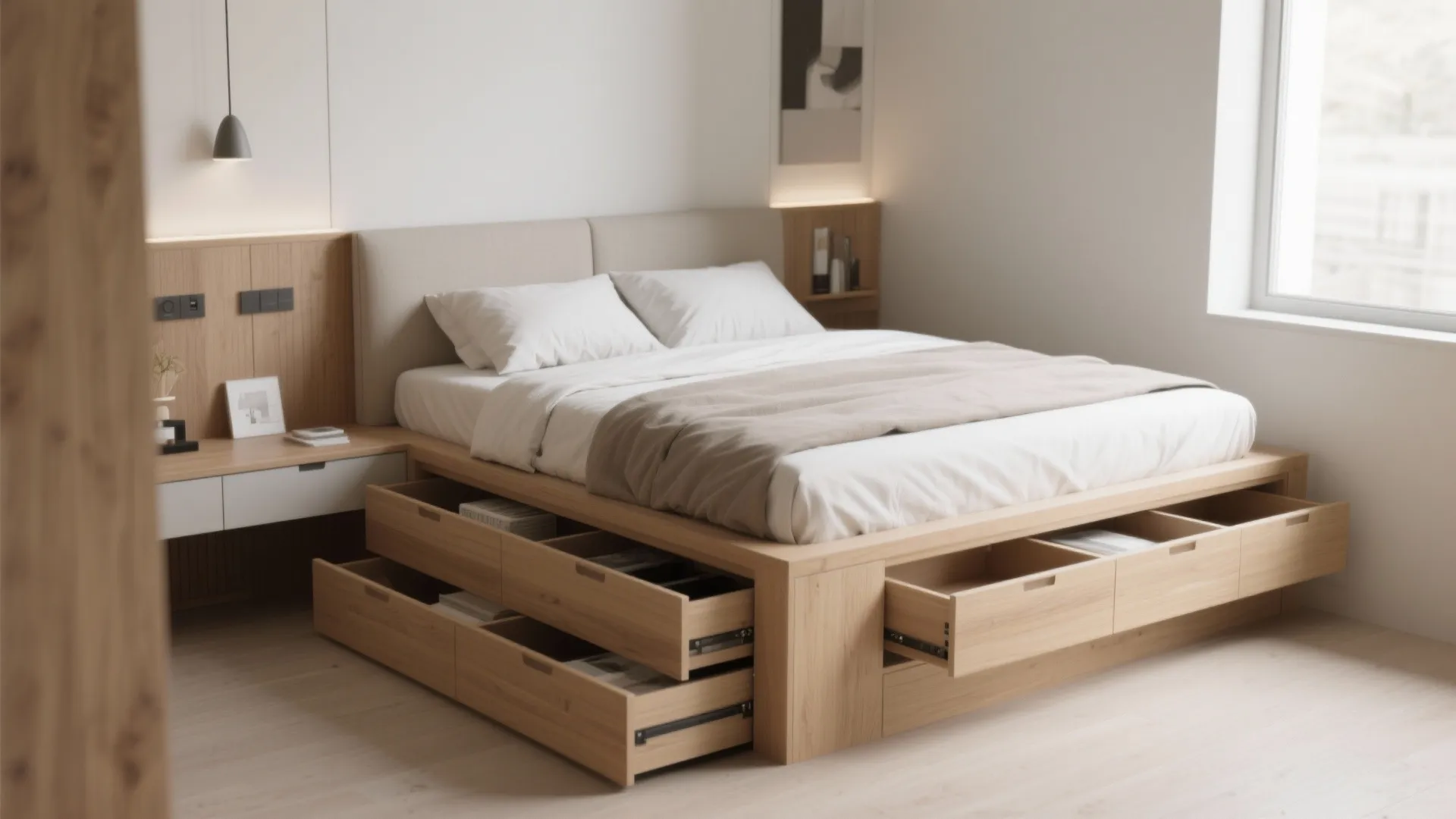 1. Built-in Storage Under the Bed
