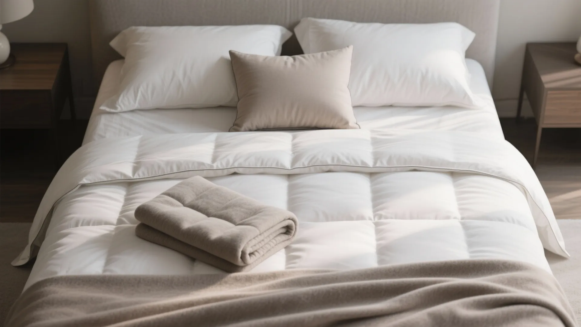 Hotel-Grade Bedding and Tactile Textures