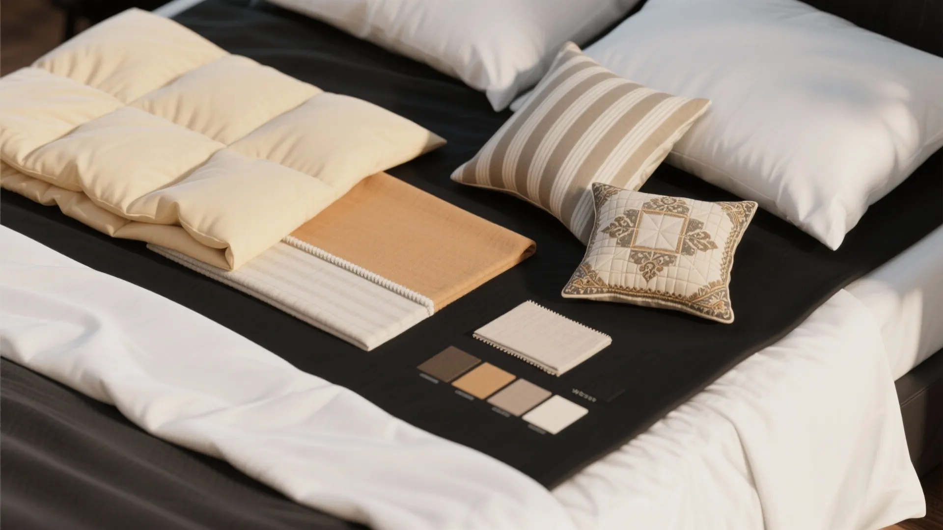 5. Keep bedding high-contrast but simple