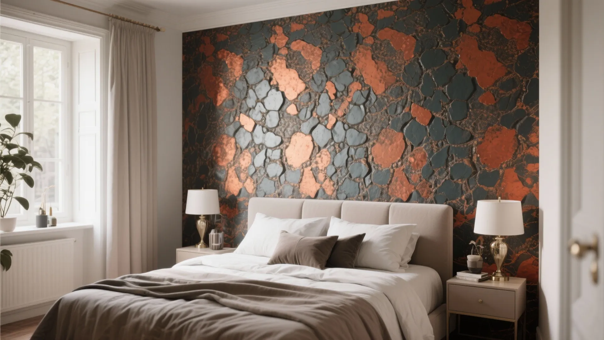 9. Accent Wall Behind the Bed