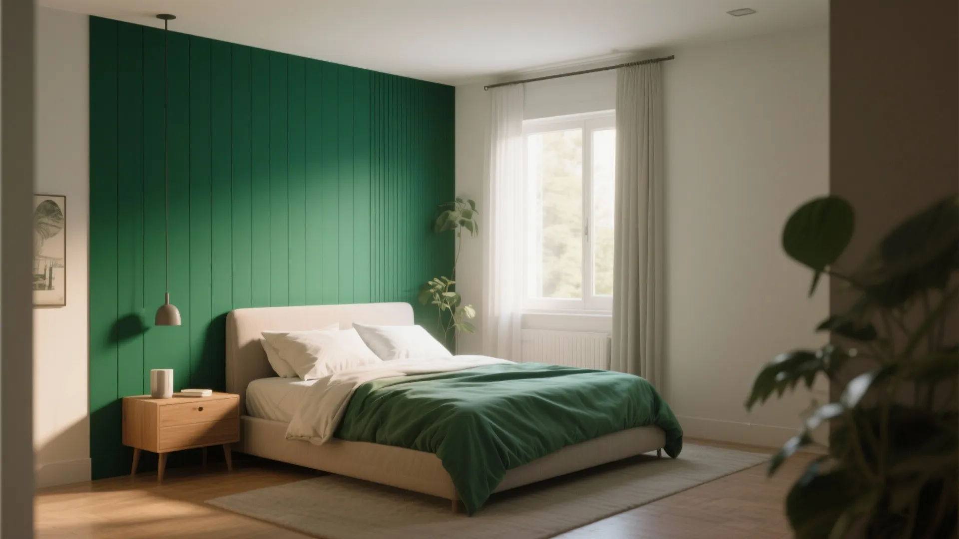 8. Accent Wall Behind the Bed