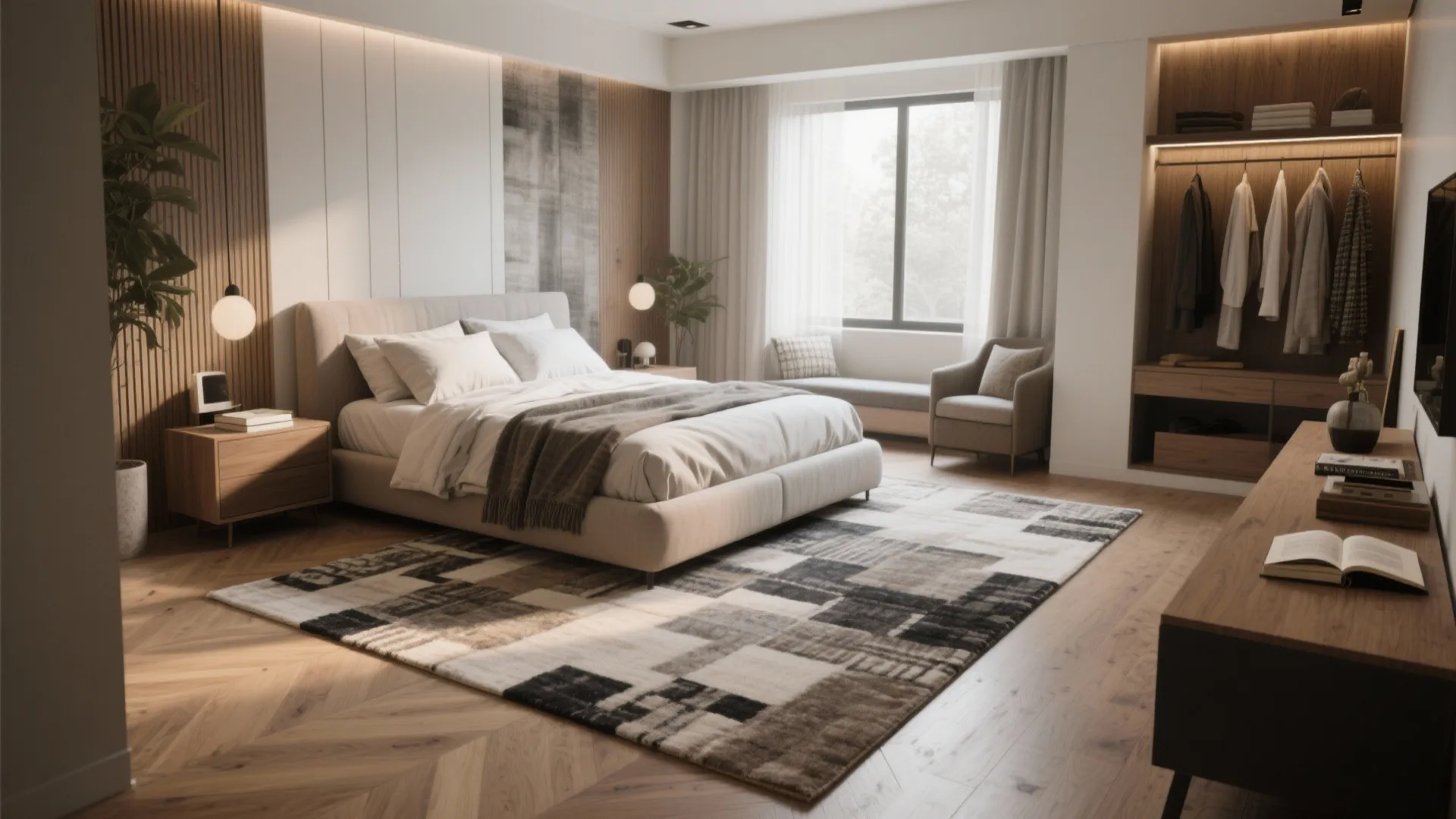 1. Define Zones with Area Rugs