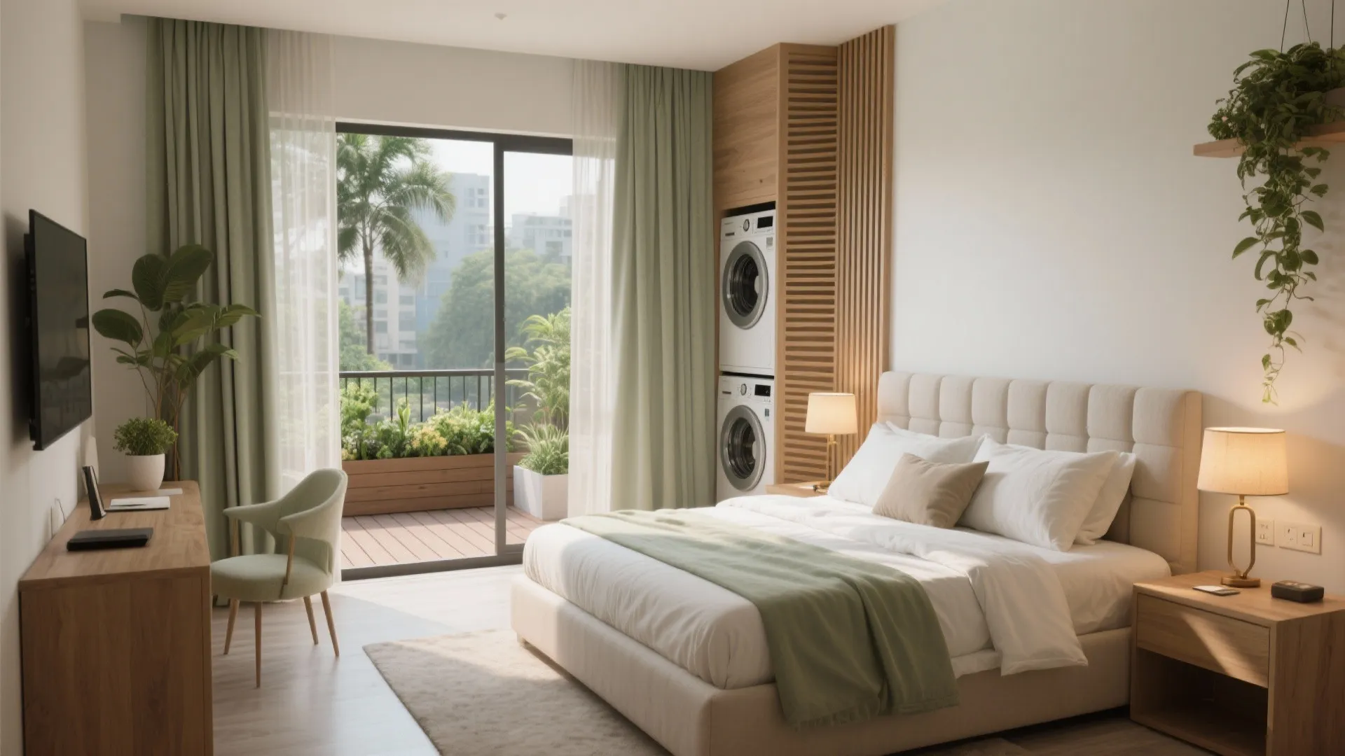Bedrooms and Balcony: Calm Zones, Smarter Utilities