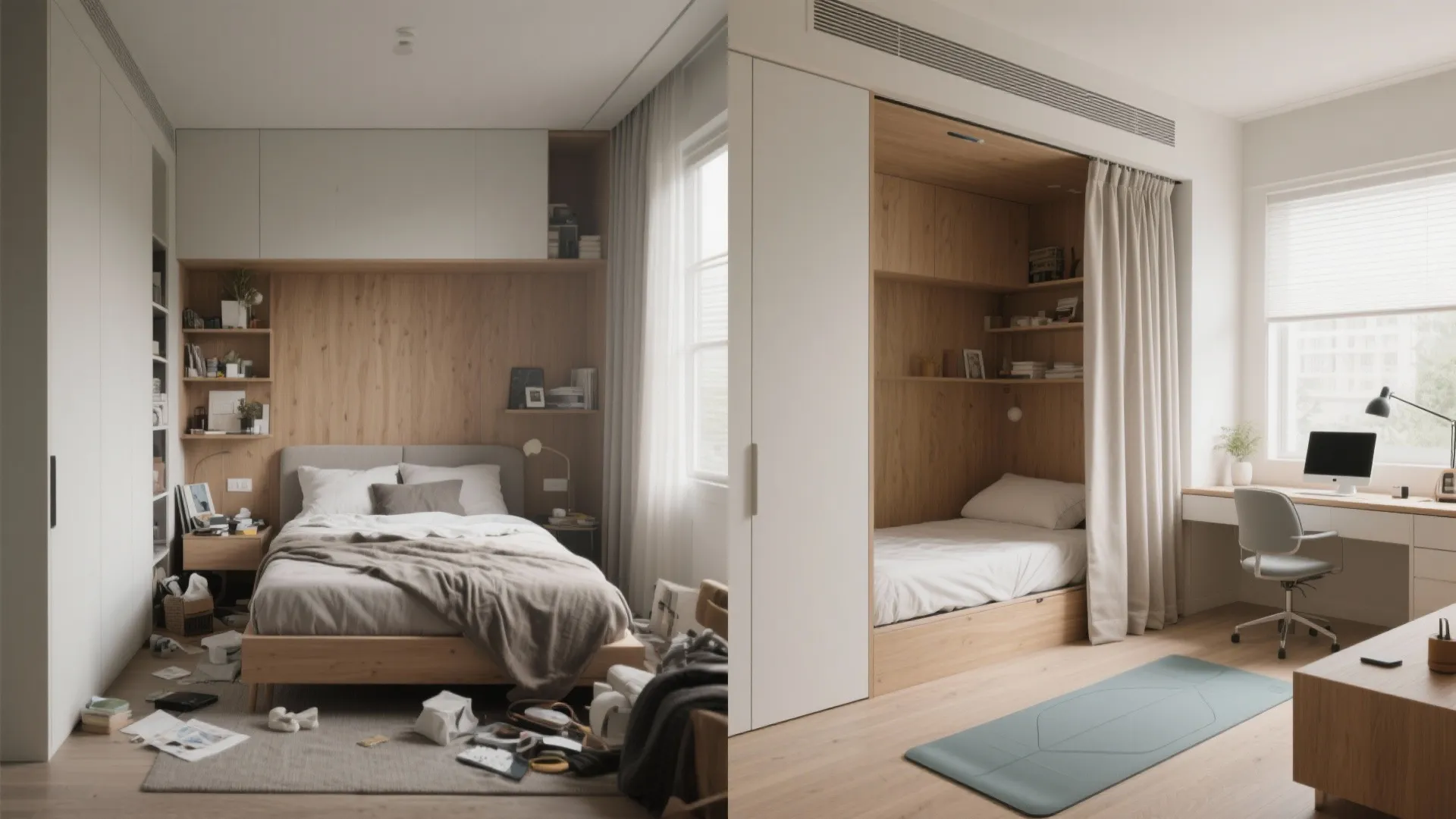 Flexible bedroom that doubles as a studio