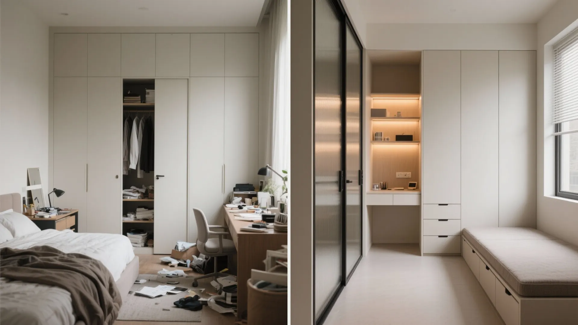 Bedroom storage that disappears