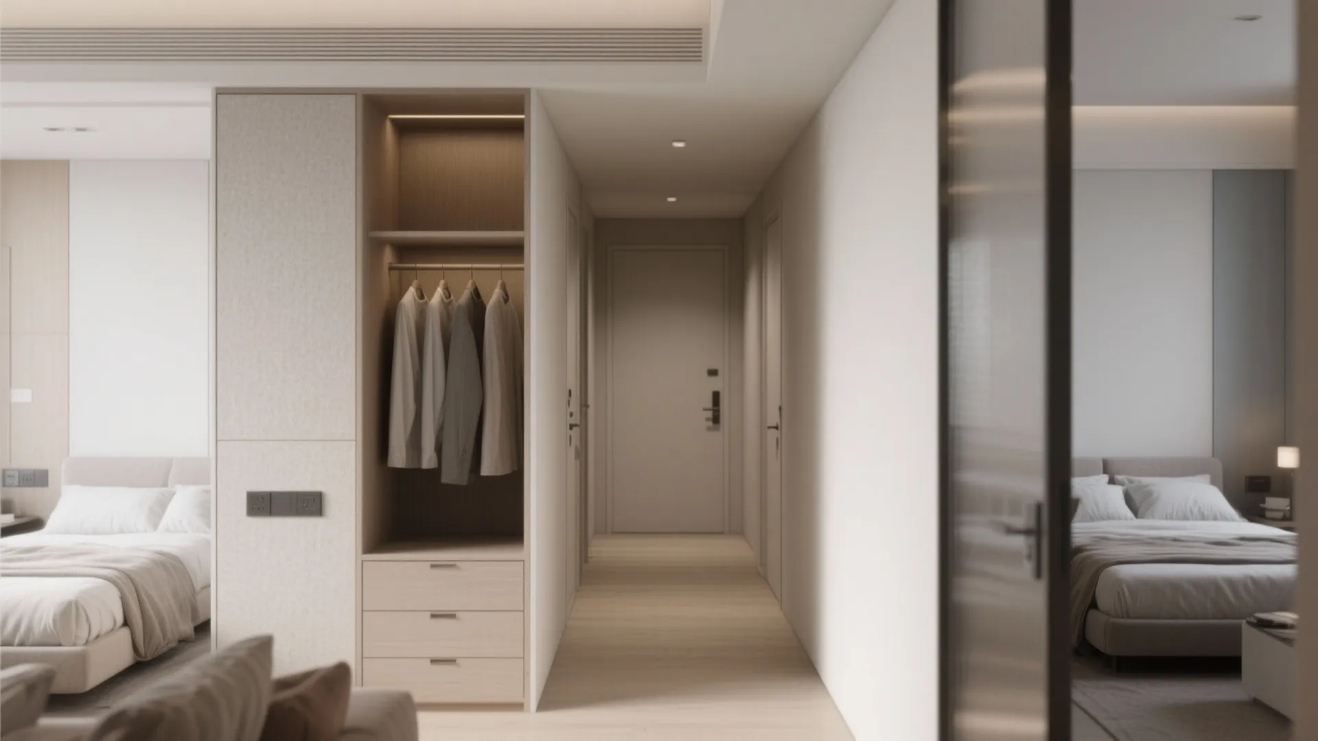 3. Position bedrooms for privacy with a buffer zone