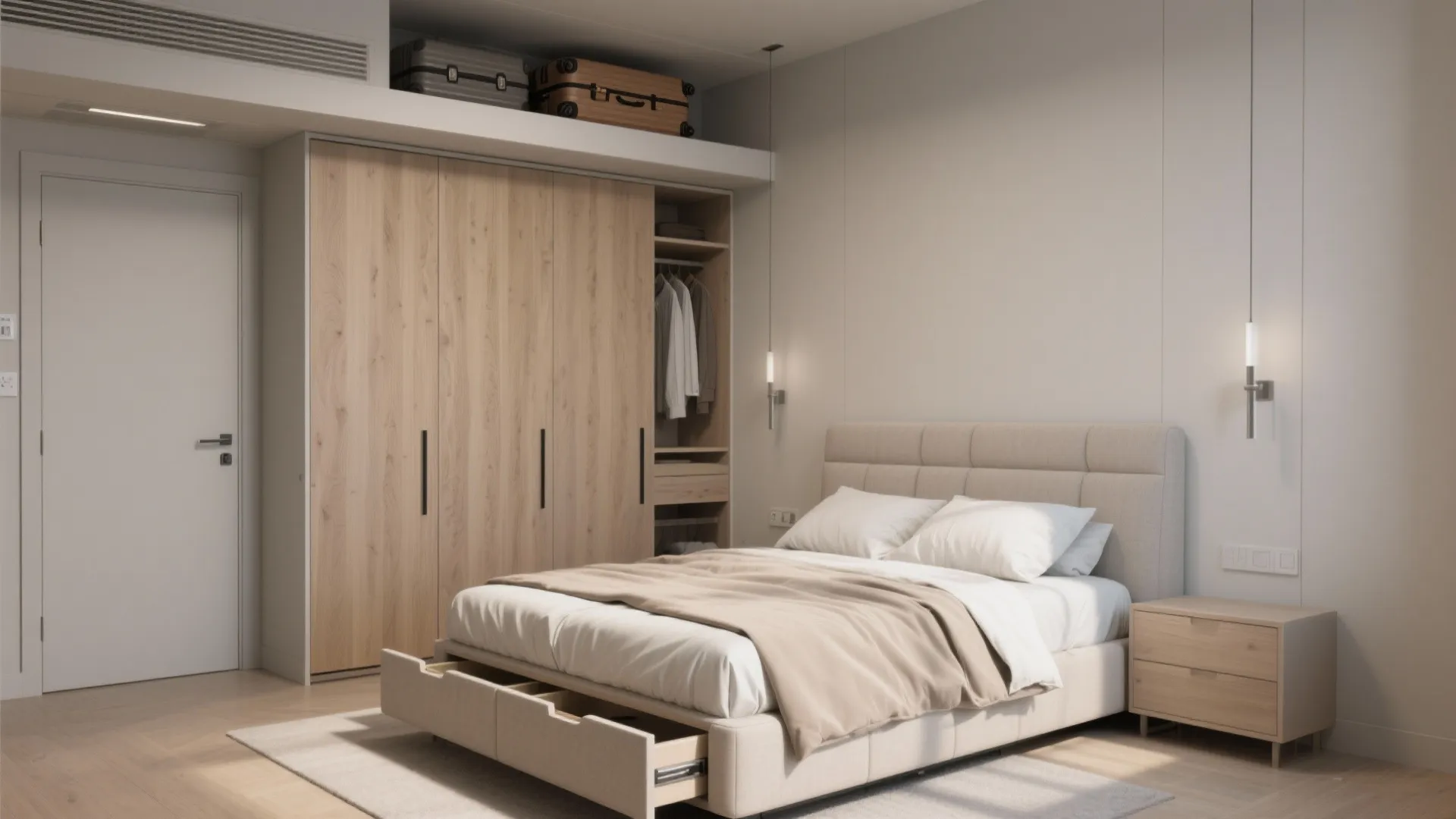 Built-in storage that disappears