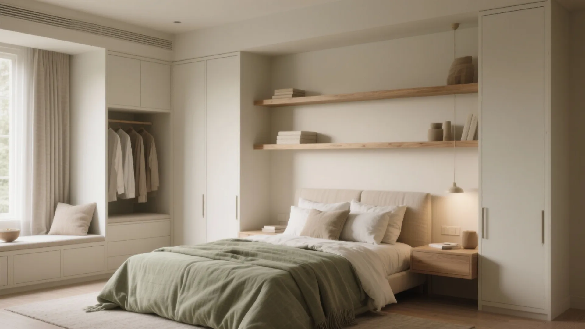 4. Built-ins and soft palettes in bedrooms